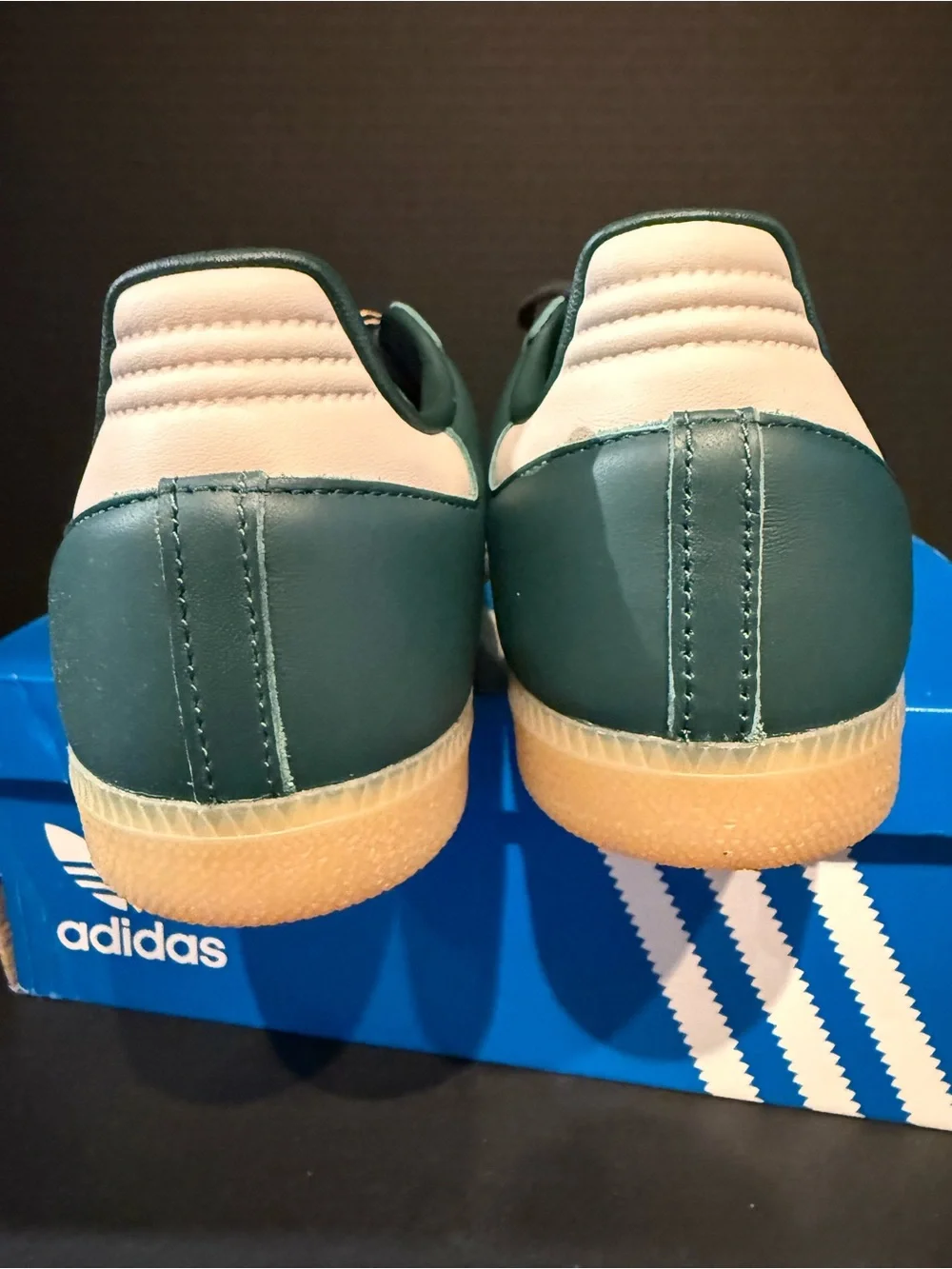 Adidas Samba OG J Men's Green Leather Sneakers 6.5M/7.5W